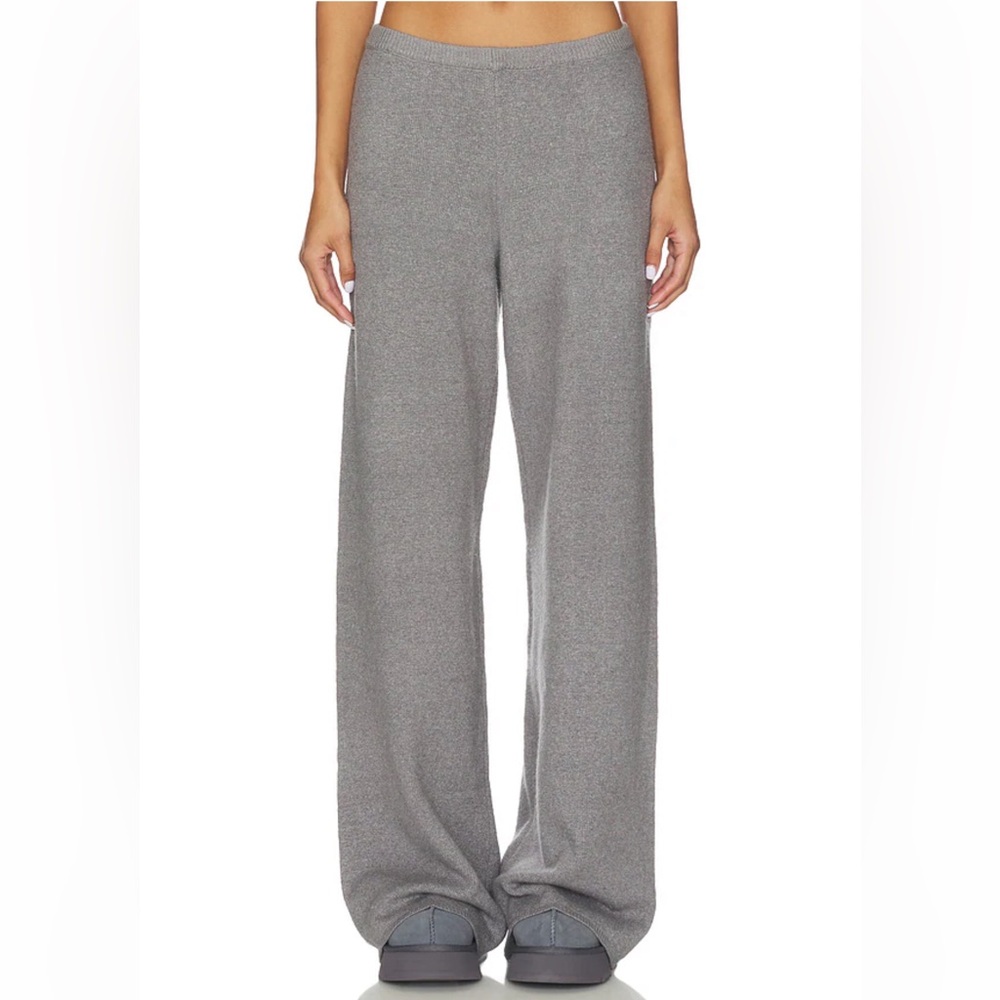 SKIMS Textured Knit Relaxed Pant in Dark Heather Grey Lounge Sweats Sweatpant XL